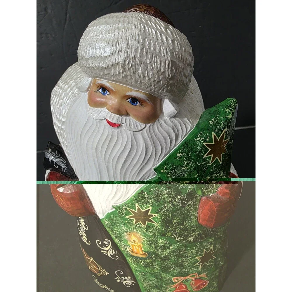Hand Carved Wood Russian Santa Ded Moroz 11